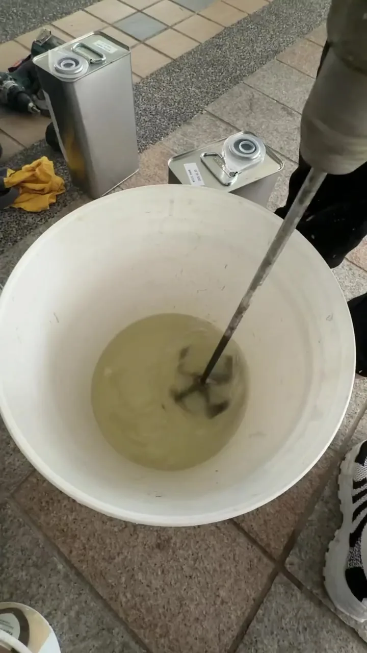 天冬聚脲現場混合實拍
